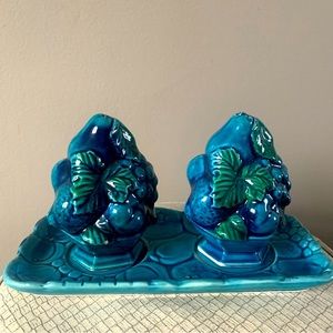 Vintage INARCO Mood Blue Indigo salt & pepper shakers